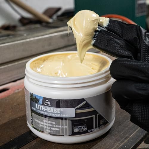 AGS Lith-Ease White Lithium Grease, 16 oz Tub, All Weather Performance, Long Lasting Heavy Duty Lubricant, Water and Heat Resistant, Protects Against Rust and Corrosion (Pack of 2)