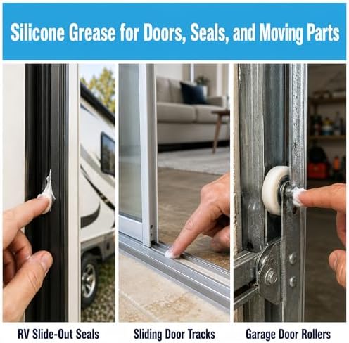 2 Pack - Multi-Purpose Silicone Grease: NSF Food Grade Safe, Waterproof Dielectric Grease, & Premium Silicone Lube for Potable Water & Electrical Systems