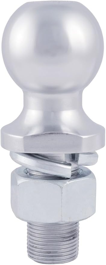 CURT 40062 Chrome Trailer Hitch Ball, 3,500 lbs, 1-7/8-Inch Diameter, 1 x 2-1/8-Inch Shank