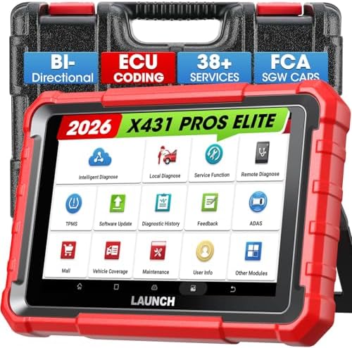 Launch X431 Scanner PROS Elite 2026 New Bidirectional Scan Tool, ECU Coding