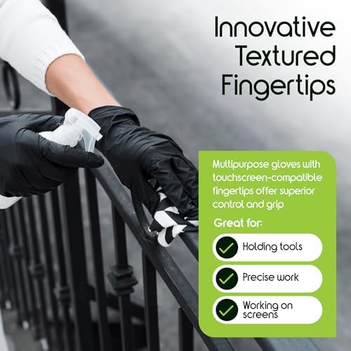 Inspire Black Nitrile Gloves | THE ORIGINAL Quality Black Gloves Disposable Latex Free | 4.5 Medical examination