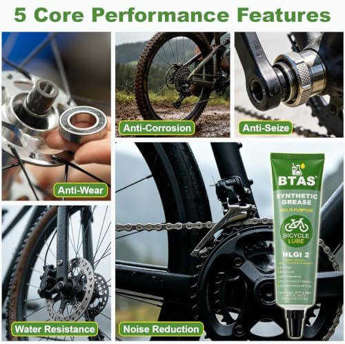 BTAS Multipurpose Bike Grease for Daily Bearing Assembly & Maintenance 4oz