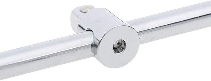 Chiloskit 3/8" T-Handle Socket Breaker Bar Wrench Extension Sliding Bar T-Handle Nut Driver Socket Adapter For Car Repair Hand Tool (3/8)