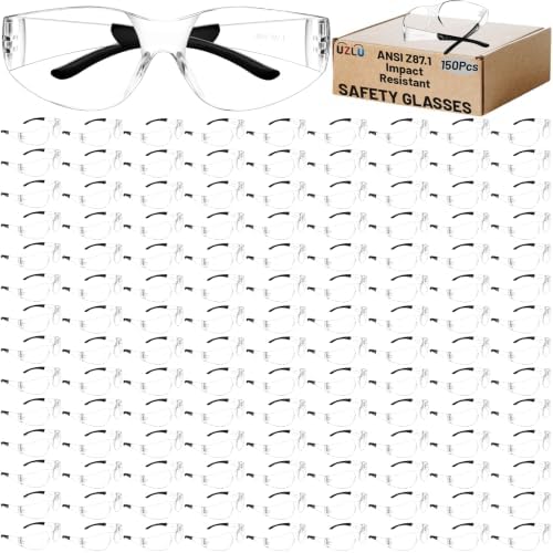 150 PCS Clear Safety Glasses, ANSI Z87.1 Eye Protection for Men and Women