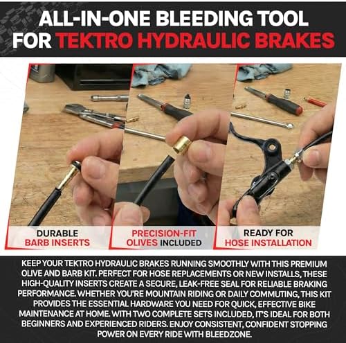 BleedZone Brake Bleeder Hose Tool Compatible with Tektro Olive Inserts, M5