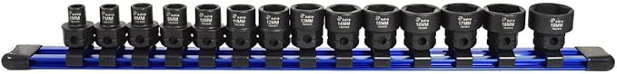 Astro Tools 78314 14-Piece 3/8" Drive Low Profile Nano Impact Sockets - Metric
