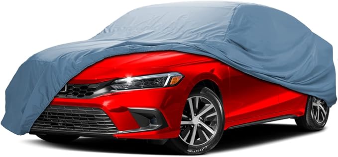 iCarCover Premium Car Cover for 1988-1991 Honda Civic Sedan, Wagon Heavy Duty Waterproof All-Weather Automobiles Custom Fit Indoor Outdoor UV Snow Protection Covers with Straps and Bag