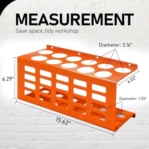 Metal Wall Mount Caulk Tube Holder Rack, Orange