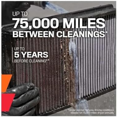 K&N Engine Air Filter: Reusable, Clean Every 75,000 Miles, Washable, Replacement Car Air Filter: Compatible 1991-2001 HONDA/ISUZU (Civic IV, V, VI, CX, DX, Hatchback, EX, LX, Si, VX, CRX III), 33-2047