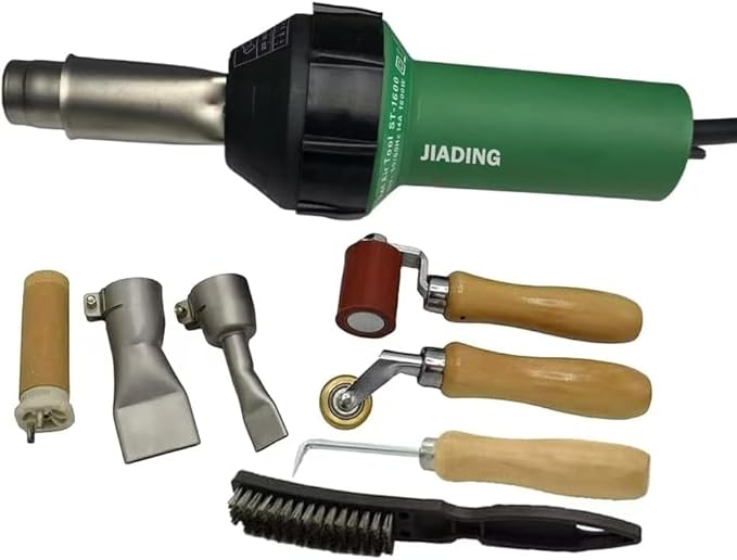 110V 1600W Plastic Welding Gun PVC PP Plate Floor Leather Welding Hot Air Gun PE Welder Heat Gun Hot Torch Kit