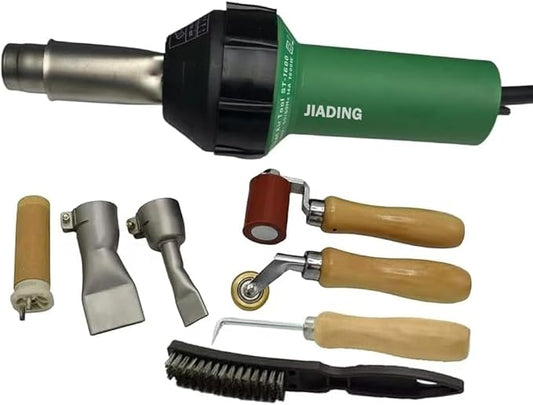 110V 1600W Plastic Welding Gun PVC PP Plate Floor Leather Welding Hot Air Gun PE Welder Heat Gun Hot Torch Kit