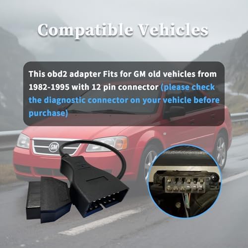 OBD1 to OBD2 Cable for GM 12 Pin to 16 Pin OBD Diagnostic Adapter Cable