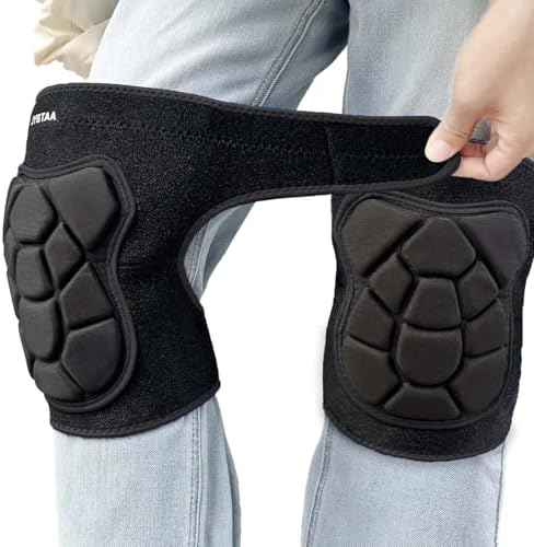 Men & Women Knee Pads for Gardening, with Thick EVA Foam, Black M (1 Pair)