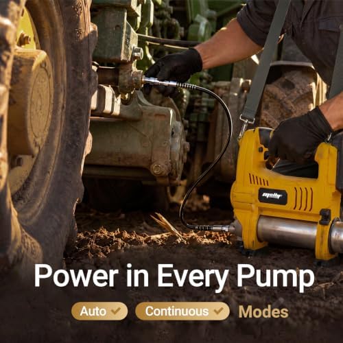 Cordless Grease Gun Compatible with DeWalt 20V Battery(Tool Only), Battery Powered, 10,000 PSI Brushless Motor, 5-Speed Variable Flow, 14 oz Grease Cartridge, 30" Flexible Hose, Low Voltage Protection