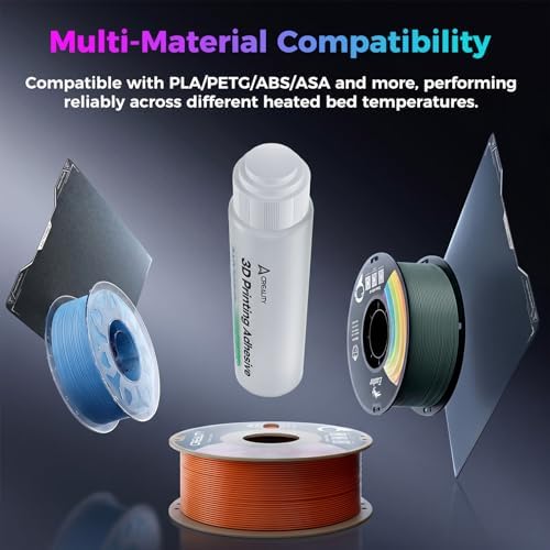 Creality 3D Printer Bed Adhesive Glue, Build Plate 3D Print Glue Stick, Avoid Warping for Printing PLA,TPU,ABS,PETG on Hot Bed, Strong Adhesion, No Residue, Durable Than Glue Stick - 80ML