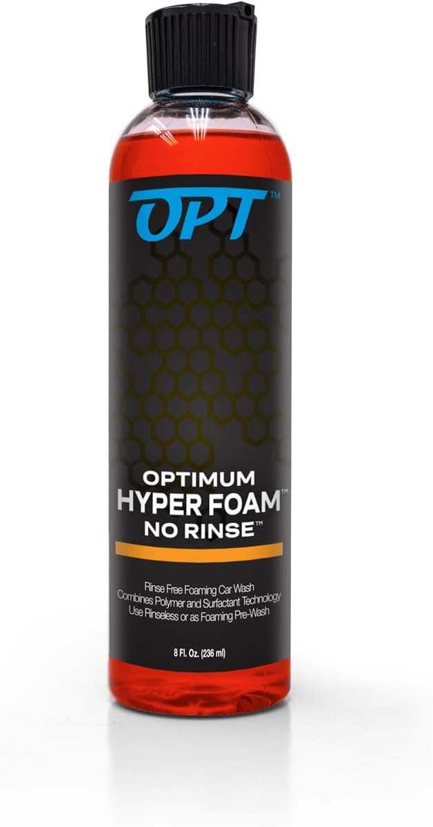 Optimum Hyper Foam ONR Rinseless Foaming Car Wash Soap – Spray-on, Agitate, No Rinse, and Dry – Rinseless Car Wash with Foam and Polymers (8 oz.)