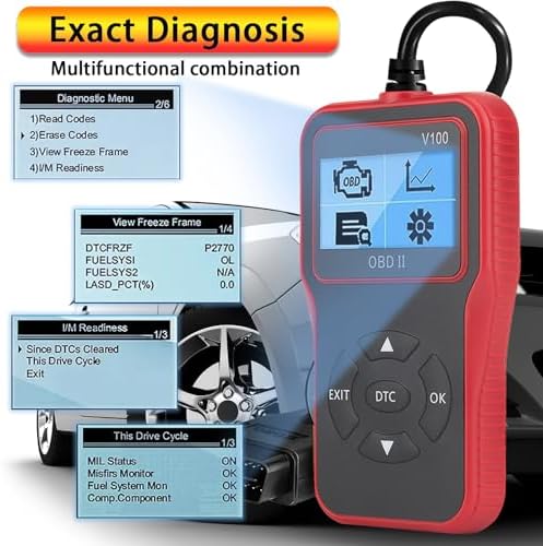 V100 OBD2 Diagnostic Diagnostic Tool Tool, Code Reader, Engine Light Diagnostic Tool, Battery Voltage Tester, for OBD2 Cars & Trucks Since 1996