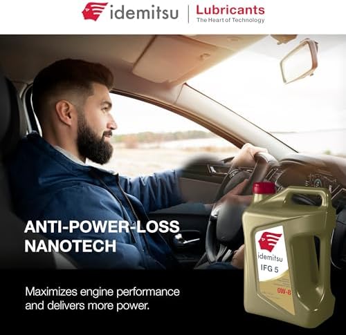 Idemitsu IFG 5 0W-8 Full Synthetic Engine Oil – 5 Qt, Case of 4