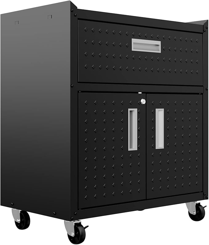 Manhattan Comfort Fortress Storage Units, Charcoal Gray