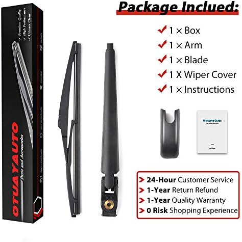 Replacement for Jeep Grand Cherokee 2011 2012 2013 Vehicles - Rear Windshield Back Wiper Arm Blade Set - OTUAYAUTO Factory OEM 68079868AA
