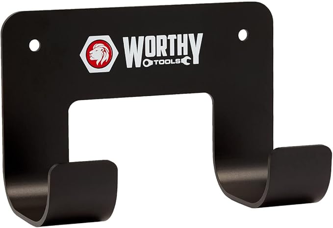 Wall Hook Heavy Duty Metal Garage Hook (Black - 2 Pack Double Hook)