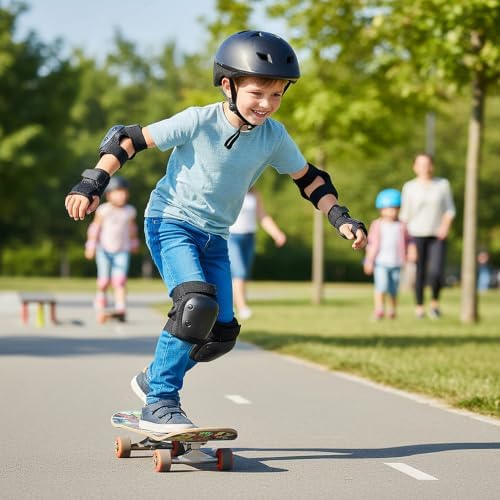 Kids Knee Pads and Elbow Pads,Wrist Guards Set for 3-8 Years Old,