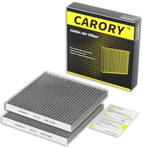2 Pack Cabin Air Filter w/Activated Carbon for Toyota Camry, Corolla, RAV4, Prius, Highlander, Sienna, Venza, Crown, Lexus ES350, ES300h, NX250, RX350, Subaru Outback, Mazda CX9, and More, CF157-2PK