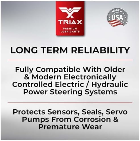 TRIAX Asian Car PSF Hydraulic & Electric Full Synthetic OEM Grade Power Steering Fluid | Compatible with Honda, Acura, Toyota, Lexus, Nissan, Infiniti, Mazda, Hyundai, Kia & More (6 Quart Pack)