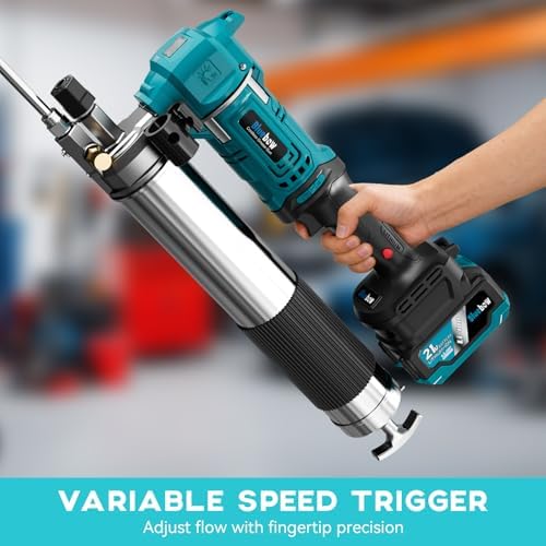 Bluebow Electric Grease Gun Kit, 12000 PSI Battery Powered，7.05 oz/min