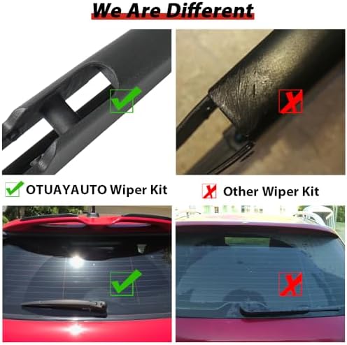 OTUAYAUTO Rear Windshield Wiper Replacement for Kia Sportage 2017-2022, Carens 2013-2019, Hyundai I10 2013-2022 Back Window Wiper Blade Arm Cover Kits Accessories Assembly