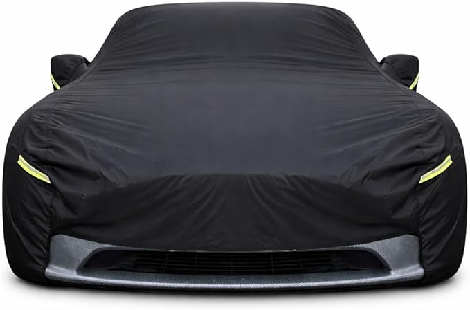 Car Cover Custom Fit for Tesla Model Y, Water-Resistant All Weather Full Exterior Cover Rain Snow UV Protection Lightweight Cover with Door Zipper Charging Port