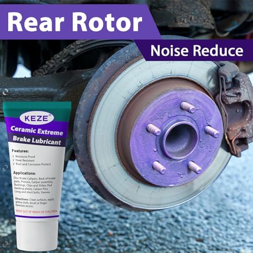 Keze Ceramic Brake Grease Lubricant for Automotive Extreme Break Lube Caliper Parts Sliding Pin Pad Assembly,Prevents Seizing,Stops Squeaking,1 oz-1 Pack