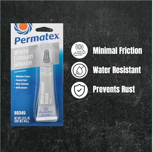 Permatex 80345-12PK White Lithium Grease, 1.5 oz. (Pack of 12)