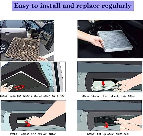GF732 Cabin Air Filter for Hyundai Palisade 3.8L 2020 2021 2022 2023 2024 2025, Replacement for 97133S8000