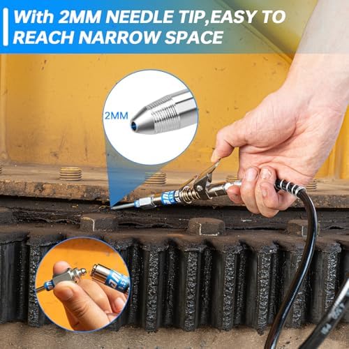 Grease Gun Accessories Kit, Include 0.53" Grease Tips & Needle Dispenser