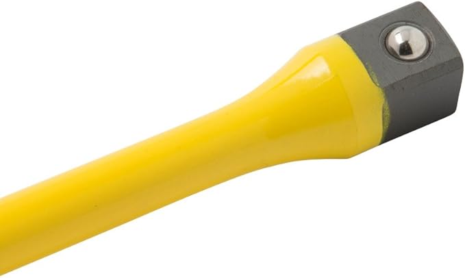 Steelman 1/2-Inch Drive 65 ft-lb Torque Extension for Impact Wrench, 8-inch Extension, Corrosion-Resistant Powder-Coated Steel, Yellow