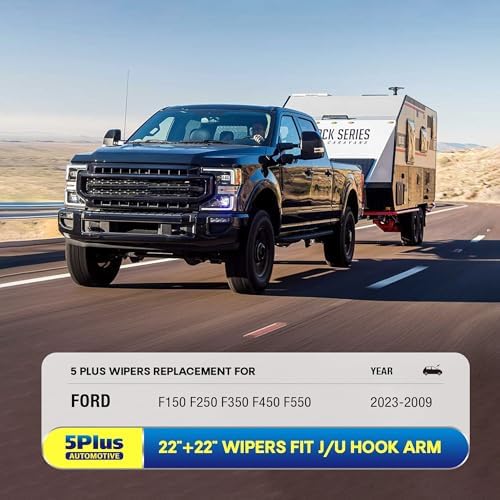 5 PLUS 22" Wiper Blades 2 Pack fits Ford F150 F250 F350 F450 F550 2009-2026