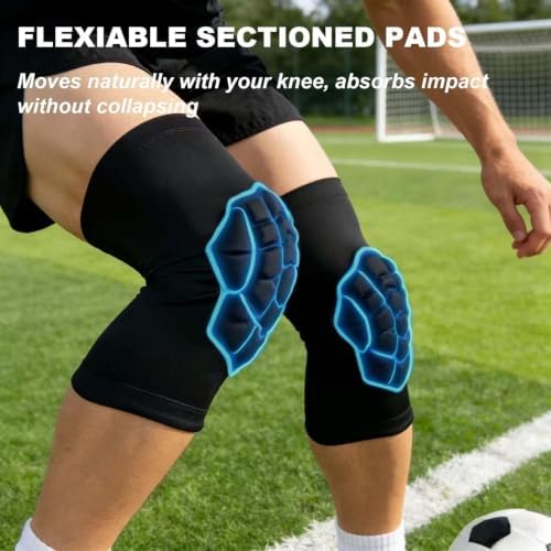 Knee Pads for Volleyball Wrestling Men Women, Breathable Flexible, Black M
