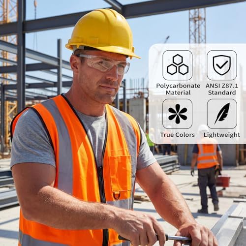 Salfboy 100 Pack Safety Glasses Bulk, ANSI Z87.1 Eye Protection Glasses