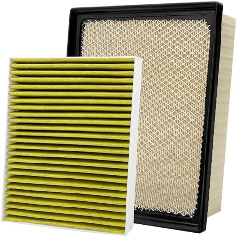 Capume 2PCS Cabin Engine Air Filter Kit Fits for 2011-2021 Grand Cherokee 3.6L/5.7L/6.4L, 2011-2025 Durango 3.6L/5.7L/6.4L, CF11183, CA10755, 68079487AA, 4861756AA,JM487JMP050