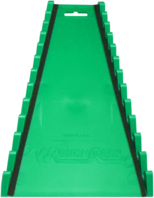 Protoco 2040 Reverse 12 piece Wrench Rack, Tool Organizer for Tool Box, Tool Cart or Wall Mounted, Green