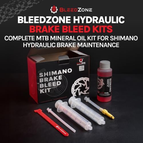 BleedZone Mineral Oil Brake Bleeder Kit Compatible with Shimano, 60ml Set