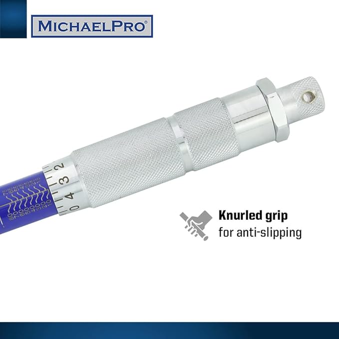 MichaelPro 3/8-Inch Drive Click Torque Wrench, 10–80 ft-lb – Dual Direction, ±4% Accuracy, Reversible Ratchet Head, Heavy Duty Steel Construction, Torque Wrench for Automotive & Mechanical Use