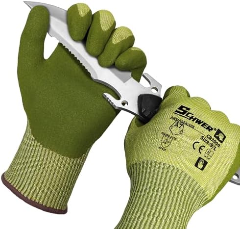 Schwer 120 Pairs A7 Cut Resistant Fishing Gloves, Touchscreen, CR3009, L