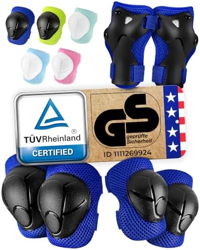 99FLIPS Knee Pads for Kids 3-12 Years [6pc] - Skating Protective Gear