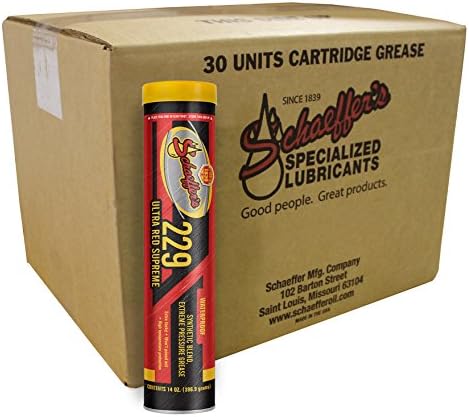 Schaeffer Manufacturing Co. 02292-029 Ultra Red Supreme Grease, NLGI #2, 14 oz. (Pack of 30)