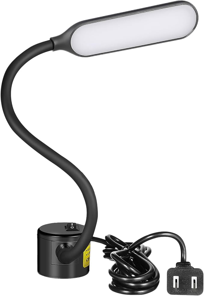 Magnetic Work Light, LED Machine Light with Flexible Gooseneck – Multi-Purpose for Workbench, Lathe, Drill Press & Crafting