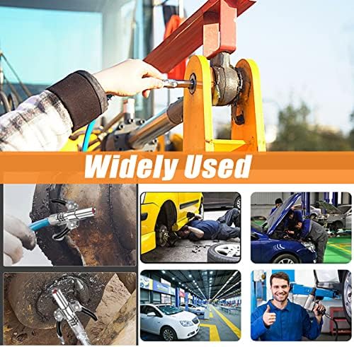 Grease Gun Coupler Grease Gun Fittings Grease Gun Tip Quick Lock and Release Lube Dual Handle Heavy Duty Grease Nozzle Coupler, Compatible With all Grease Guns 1/8" Npt ends Accessories 12000 PSI