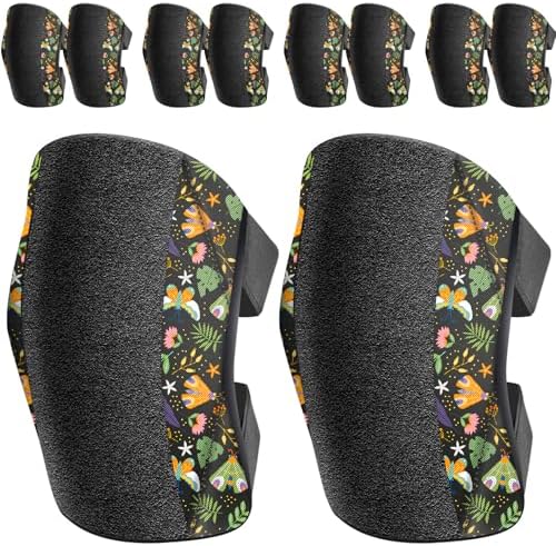 5 Pack Garden Knee Pads for Women, Foam Padding Work Kneepads, Butterfly