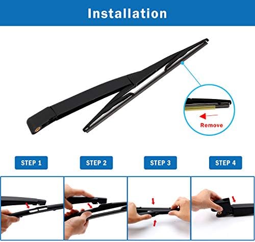 WTI Rear Wiper Arm Blade Set Compatible With Ford Expedition 2009-2016 / Compatible With Lincoln Navigator 2009-2016 SUV Rear Windshield Window Wiper Kits Assembly New Fit 9L1Z17526A 9L1Z17526B